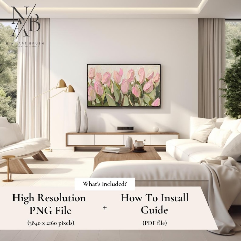 Pink Tulips Samsung Frame TV Art Spring Frame TV Art Floral 3D Acrylic Frame TV Art Spring Decor Textured Floral Art Impasto Painting easter frame tv art easter decor oil painting niniartbrush
nini art brush
tulip frame tv art
tulip tv art