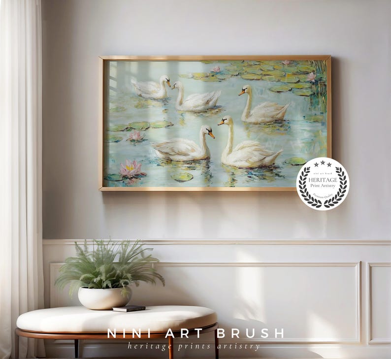 Swan Painting Samsung Frame TV Art Spring Frame TV Art Floral Frame TV Art Cottagecore Decor Spring Decor Coquette Room Decor Oil Painting
princesscore
swan frame tv art
balletcore
niniartbrush
nini art brush