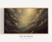 Starry Sky TV Art Starry Night Samsung Frame TV Art Witchy Decor Constellation Print Halloween Frame TV Art Oil Painting Celestial Decor