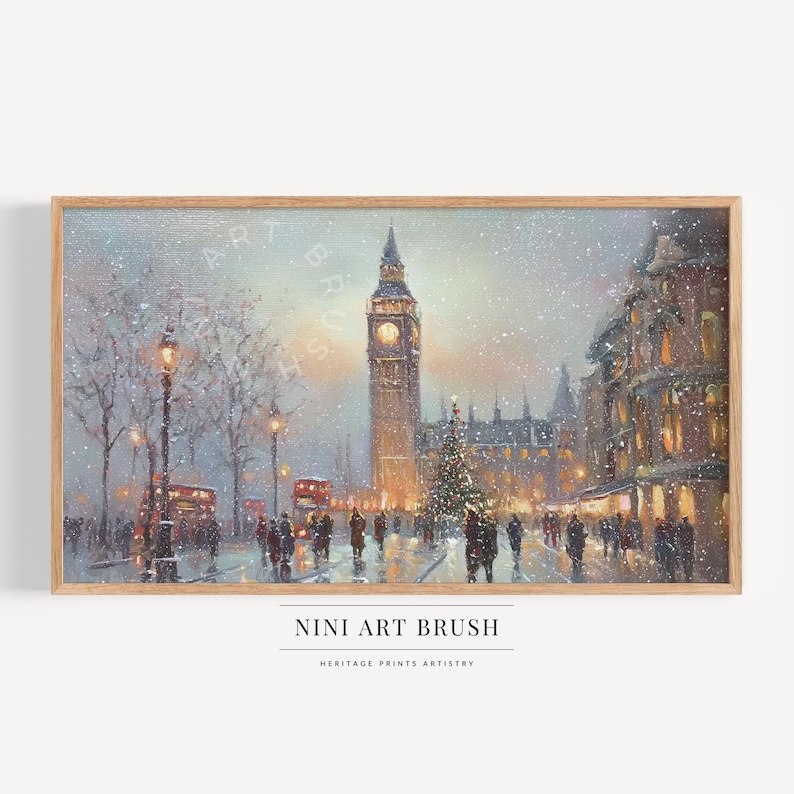 Big Ben Print Samsung Frame TV Art Christmas Frame TV Art Winter Frame TV Art London Christmas Decor Christmas Tree Vintage Oil Painting
niniartbrush
nini art brush
london frame tv art