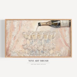 Champagne Frame TV Art Happy New Year 2025 Samsung Frame TV Art New Year Frame TV Art New Years Decor Bar Cart Art Bar Cart Decor Wine Print
