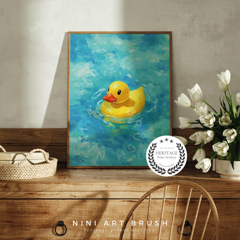 Retro Rubber Duck Print Rubber Ducky Art Printable Wall Art Yellow Rubber Duck Wall Art Oil Painting Nursery Decor Bathroom Art Print
niniartbrush
nini art brush