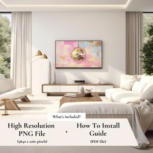 Gold Disco Ball Painting Samsung Frame TV Art Disco Ball Print Frame TV Art Girly Frame TV Art Disco Ball Decor Mirrorball Art Oil Painting mirrorball painting niniartbrush
nini art brush