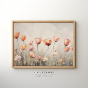 Moody Poppy Print Wildflower Printable Wall Art Floral Wall Art Watercolor Flower Art California Poppy Art Vintage Wall Art Spring Decor