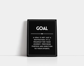 Goal Motivational Manifestations Motivation Canvas Print Saying Wall Modern Art Office Decor, Entrepreneur Poster Hustle Quote Sign