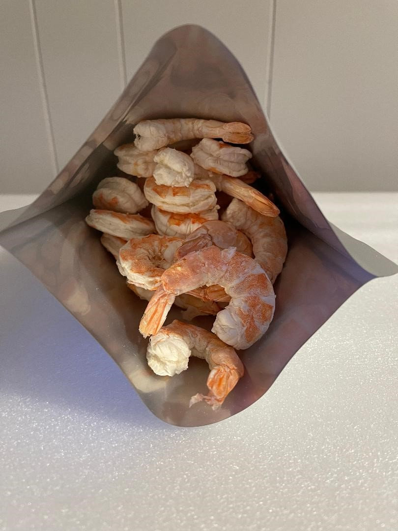 Freezedried COOKED Shrimp 25 Year Shelf Life. for Camping, Emergency