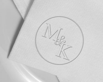 Wedding Initials embosser｜custom embosser｜Napkin embosser｜library embosser