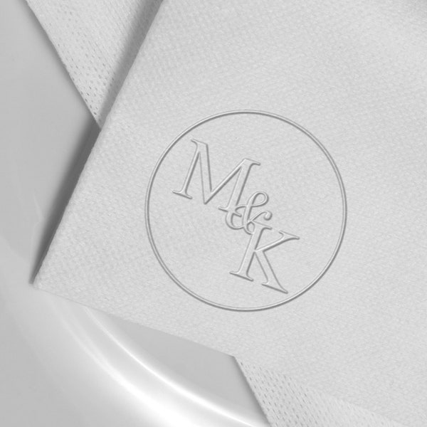 Wedding Initials embosser｜custom embosser｜Napkin embosser｜library embosser