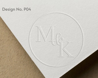 Custom Wedding embosser stamp, Initials embosser, Custom Embossers, Personal embosser, Book embosser, Monogram Embosser, From the library of