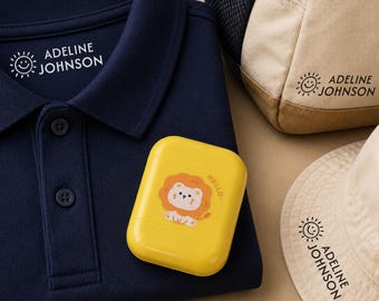 Dual-Ended Clothing Stamp: Personalised Name Stamp for Laundry & Dark Fabrics