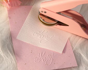 Wedding embosser, napkin embosser, Monogram Embosser for napkins, envelopes, and invitations.