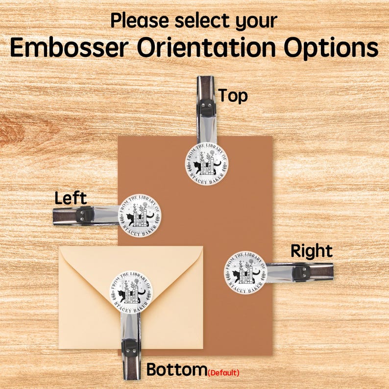 Custom Embosser, Personalized Logo Embosser, Book Lover Gift, Cat Lover