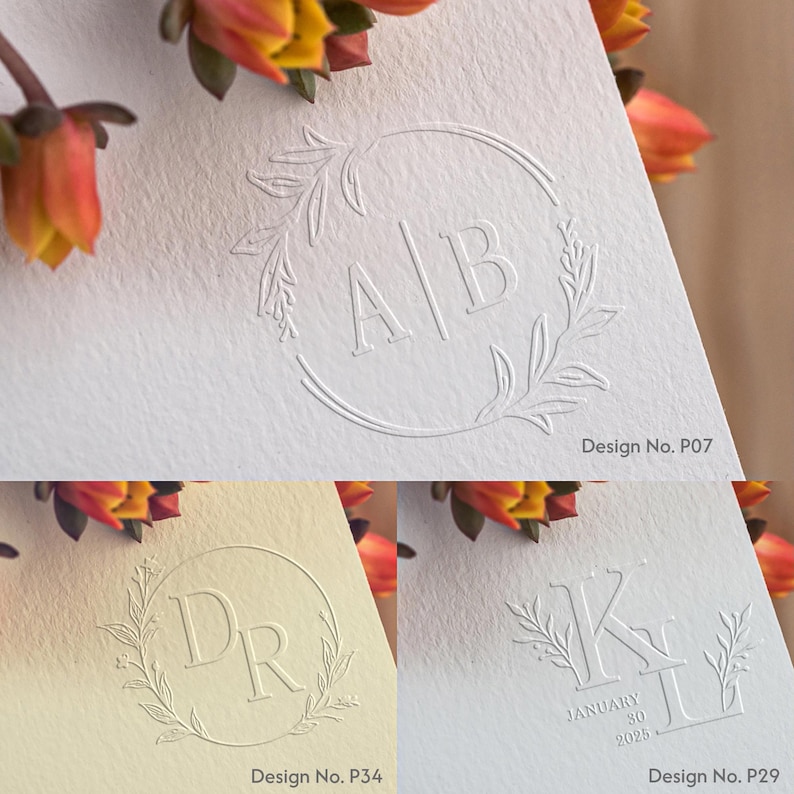 Relevo de casamento personalizado｜ Carimbo de relevo de iniciais｜ Relevo de casamento personalizado｜ Relevo de guardanapo｜ Relevo de monograma｜ Carimbo de convite de casamento imagem 7