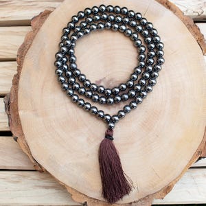 Hematite Tassel Mala – Stone Prayer & Meditation Mala