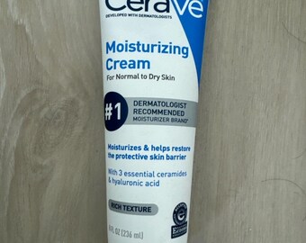 CeraVe Moisturizing Cream, Face Body Moisturizer, Normal to Dry Skin, 8 fl oz