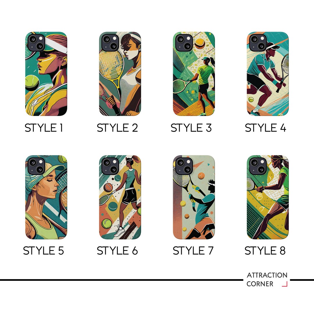 Tennis Themed Phone Case for iPhone 15, iPhone 14, iPhone 13, iPhone 12