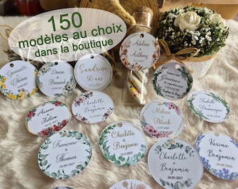 Personalized Perforated Labels - Multiple Sizes Available - For Weddings, Baptisms, Communions, Births - Party Favors and Sugared Almonds