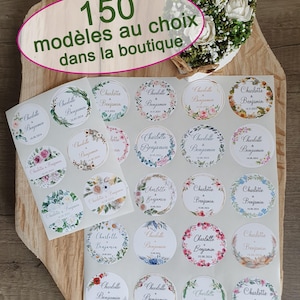 Étiquettes 3,5 cm autocollantes personnalisées pour Mariage, Baptême, Anniversaire, Baby Shower, Communion, Fête, Fiançailles, Noces