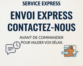 OPTION traitement & envoi EXPRESS - Service Prioritaire - Livraison France via Mondial Relay