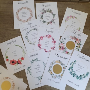 Carte à gratter personnalisée pour Anniversaire, Cadeau, Surprise Naissance Mariage  - Annoncer Demander d'une manière originale