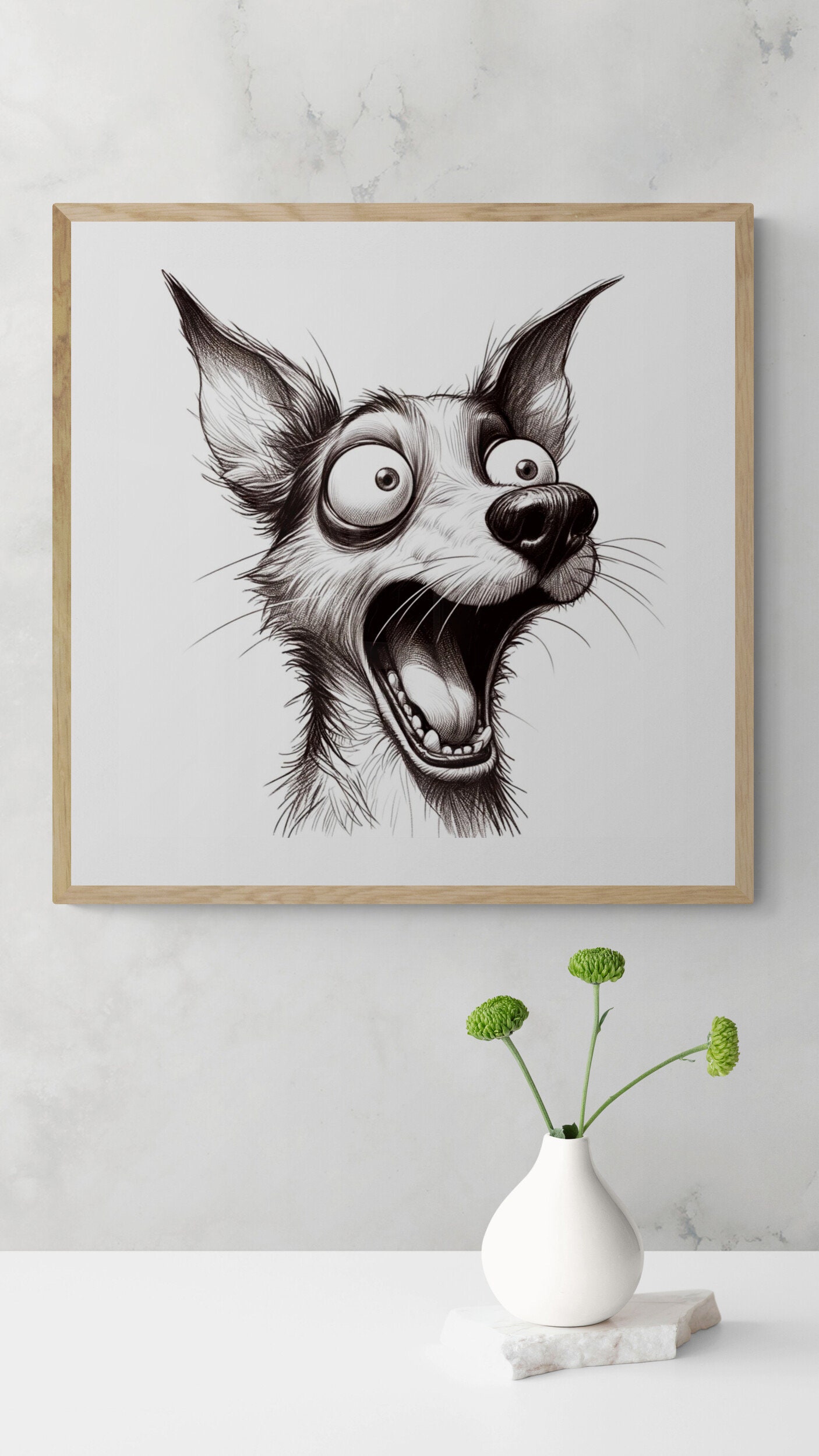 Funny Dog Sketch Prints, Whimsical Canine Art (digital Download) - Etsy
