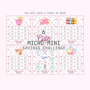 Mini Savings Challenges, Cash Stuffing, Digital, Low Budget