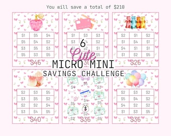 Mini Savings Challenges, Cash Stuffing, Digital, Low Budget