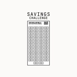 10 Dollar Bill Fund Savings Challenge | For A6 Envelopes | Save 500 | 10 Dollar Bill Savings Challenge