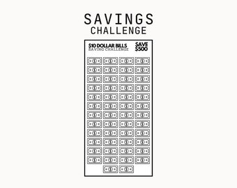 10 Dollar Bill Fund Savings Challenge | For A6 Envelopes | Save 500 | 10 Dollar Bill Savings Challenge