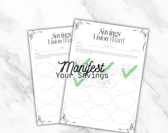 Manifestatiebesparende visiebordsjabloon | Manifest nieuw huis | Geld manifesteren | Manifesthuis | Manifest Vakantie | Succes bewijzen