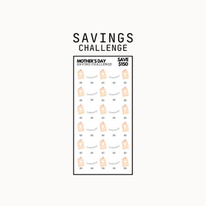 A6 happy mother day Savings Challenge | Mini Savings Challenge | Save 150 Dollars, Low Budget planner, Fits A6 Cash Envelope