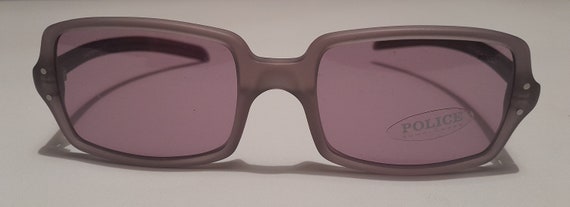Rare Vintage Police Sunglasses Purple Pink Square… - image 6