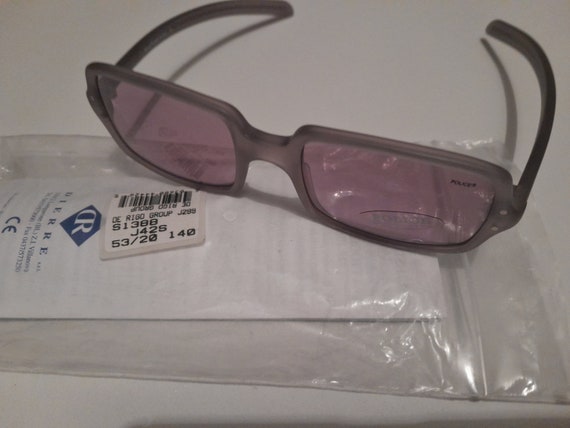 Rare Vintage Police Sunglasses Purple Pink Square… - image 9