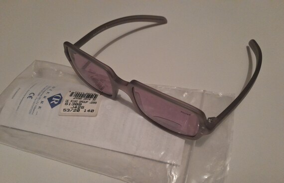 Rare Vintage Police Sunglasses Purple Pink Square… - image 5