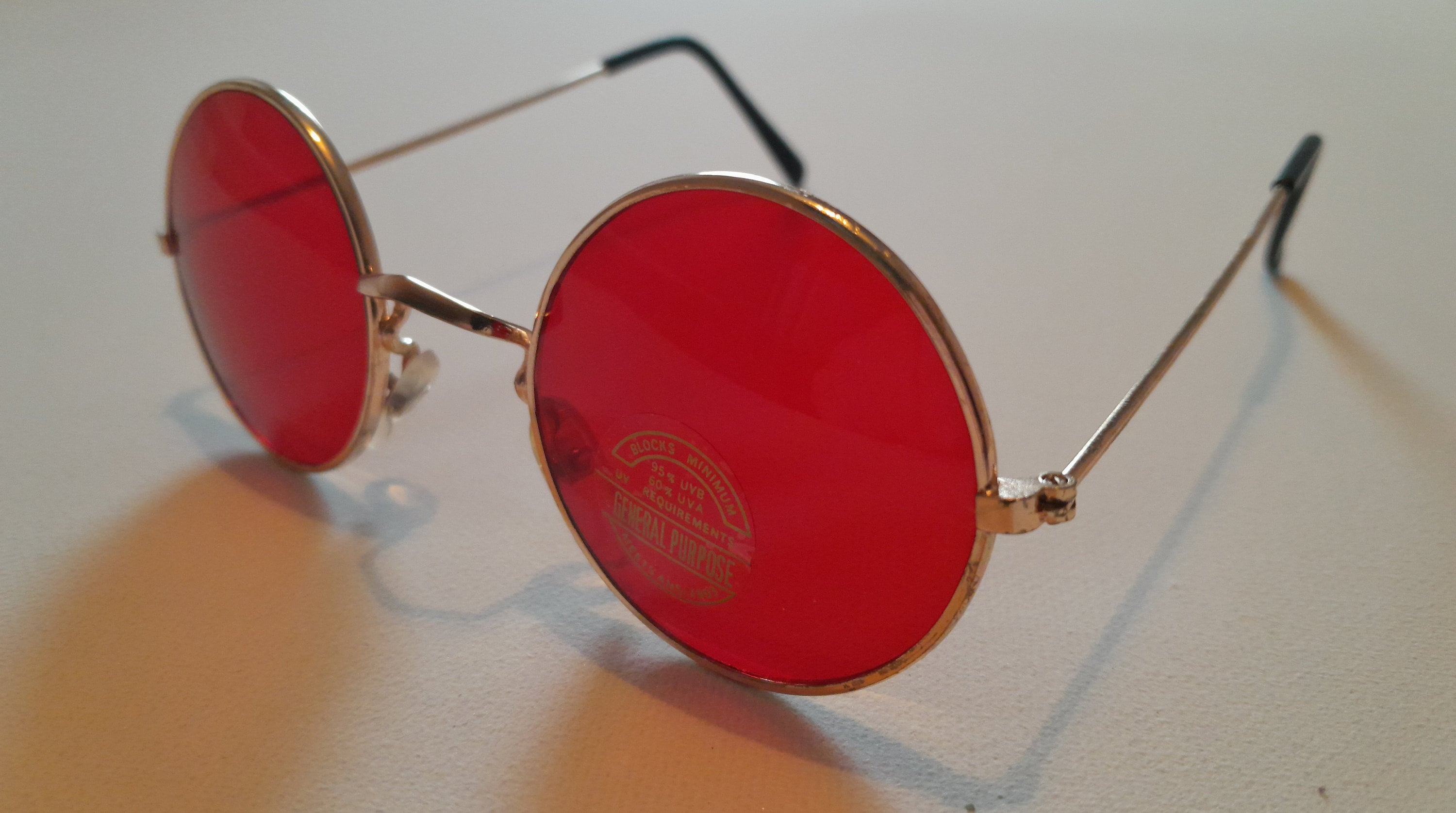 Vintage Red Sunglasses Round Round Vintage Sunglasses With Red
