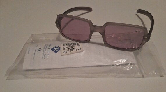 Rare Vintage Police Sunglasses Purple Pink Square… - image 4