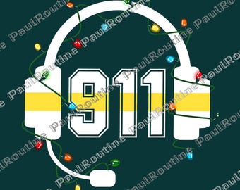 Dispatcher Christmas Lights PNG, Christmas Dispatcher Graphic PNG, 911 Dispatcher Holiday PNG, Christmas Gift Design, Digital Download File