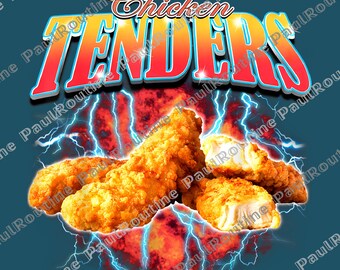 Heavy Metal Chicken Tenders Meme Png, Vintage 90s Chicken Tendies Png, Fried Chicken Lovers Gift, Funny Fast Food Meme Png, Digital file
