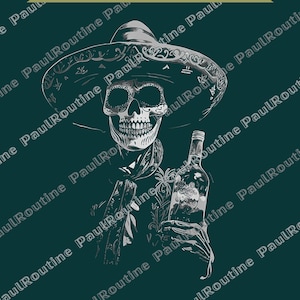 Skeleton Tequila Mexico Dia De Los Muertos mexikansk PNG, Day Of The Dead Tequila PNG, Dia De Los Muertos Skeleton Graphic PNG, Digital fil