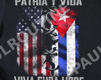 Patria y Vida Viva Cuba Libre PNG, Cuban Freedom Quote Design, Vintage Cuban Pride Resistance Graphic, Digital Download