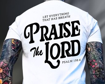 Lova Herren Psalm 150.6 PNG, kristen trosdesign, digital nedladdning