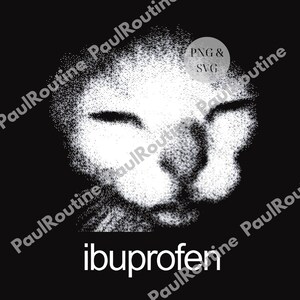 The image is a close-up of a cat's face, with a black and white speckled texture.