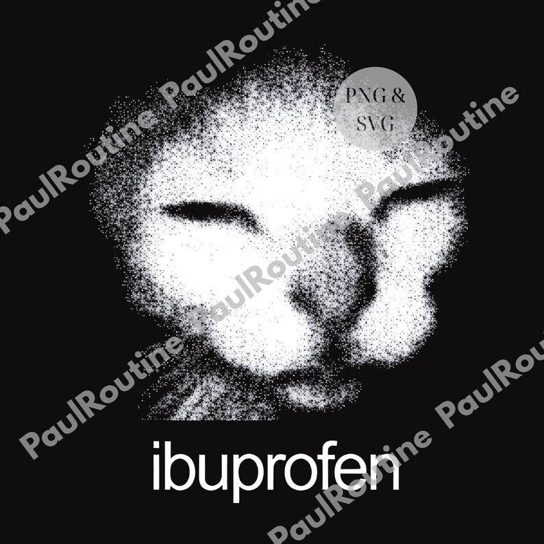 The image is a close-up of a cat's face, with a black and white speckled texture.