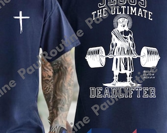 Jesus The Ultimate Deadlifter Png, Funny Christian Hoodie, Funny Jesus Svg, Women's Religious Tee, Christian Gift, Gym Tee, Digital file