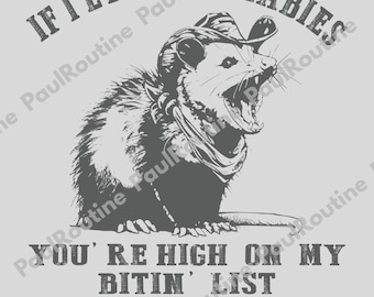 If I Ever Get Rabies Hoodie, You're High On My Bitin' List Png, Raccoon Shirt, Trendy SVG, Gift For Friends, Everyday Basic Digital file