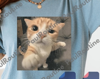 Roliga katter meme PNG, söt kattskjorta, GenZ-skämtskjorta, dum hjärnrotskjorta, kattälskarepresent, rolig kattskjorta, cool kattskjorta, digital fil
