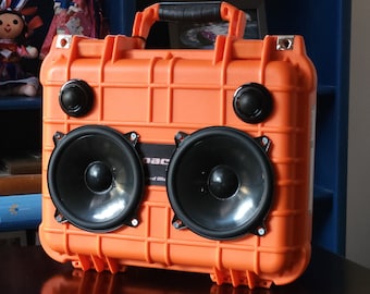 Waterproof Bluetooth Boombox Speaker: Pelican Style Case, 130 Watts