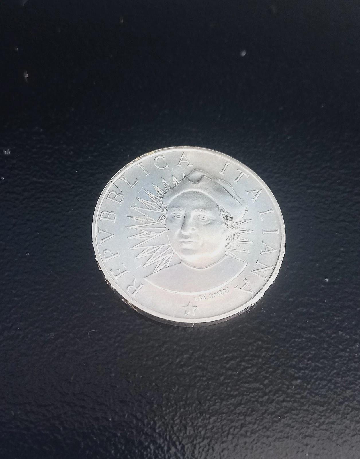 Christopher Columbus COLOMBO Italian Coin in Sterling Silver 925 Lire ...