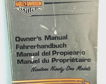 HARLEY DAVIDSON MOTOCYCLE Owner Manual 1991 Factory operators book Flhs Fxrt Fltc Ultra & Flhtc Ultra Motor Cycles motor parts transmission