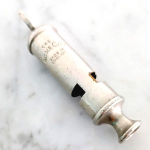 ACME City METAL WHISTLE pendant Made in England Original Working Collector whistle Can be used has necklace pendant charm or for pocket